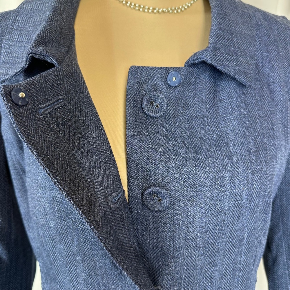 Signature by Larry Levine Navy Textured Two-Piece Skirt Set - Picture 6 of 14